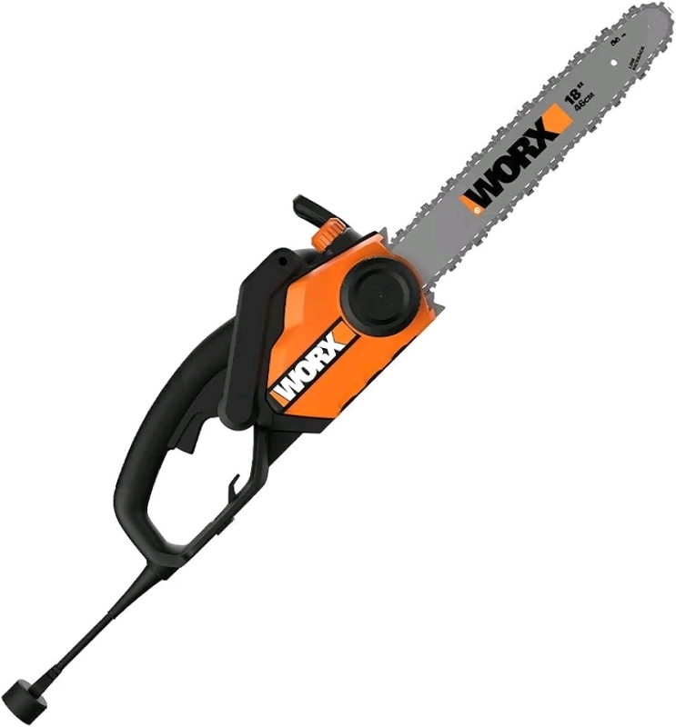 New Worx WG304.2 18" 15A Electric Chainsaw with Auto-Tension, Chain Brake. Retails for $179