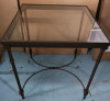 Glass Top Table Metal Base - 22 by 22" & 25" Tall