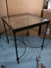 Glass Top Table Metal Base - 22 by 22" & 25" Tall - 3