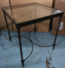 Glass Top Table Metal Base - 22 by 22" & 25" Tall - 4