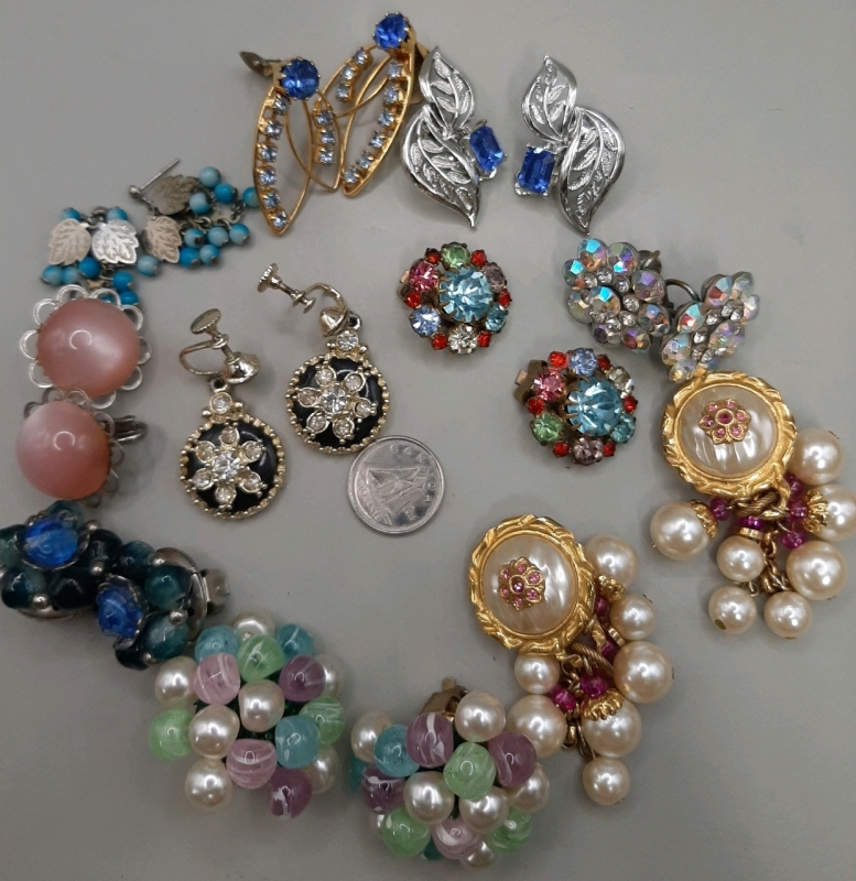 10 Pair of Vintage to Modern Earrings