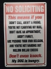 New | " No Soliciting " Metal Wall Sign ( 12" x 8" )