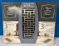 New Manor House Vent Cover 3 Pack. 4" x 10"