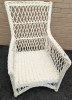 White Wicker Couch and Chair. Couch is 76" Wide, 33" Tall and 34" Deep. - 5