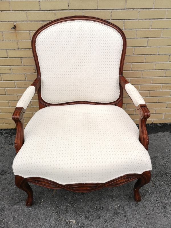 Large Vintage Armrest Accent Chair - 31" W, 25" Deep, 42" Tall and seat height is 19"