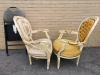 2 Vintage Wooden Frame Chairs + Folding Chair - Great DIY - 5