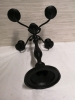 Black Metal Candelabra - 13.5" Wide & Long & 16.5" Tall - 4