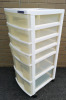 Gracious Living 6 Drawer Storage Tower on Wheels - 16.5" L, 13" W & 34.5"H + Cork Board - 5