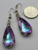 Magical Cut Crystal 925 Drop Earrings Blue faceted 28 inch Bead - 4