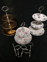 3 Vintage Cake Stands Royal Winton, Old Foley and H. Aynsley Co. Ltd.