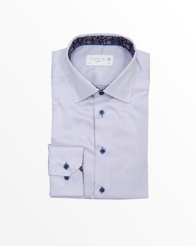 New Size 16 Danini 100% Cotton Contempory Fit Shirt in Lavender Retail $175 00