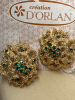 Amazing D&rsquo;Orlan Brutalist rhinestone Brooch Fancy Earrings - 5