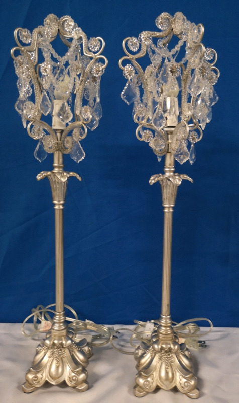 Pair of Vintage Accent Lamps - Working 26" Tall