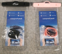 2 New Airuntech Waterproof Pouches / Phone Holders For Swimming