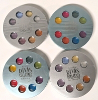 2 Each New Divas Club Lip Gloss & Eyeshadow Palettes | 3.25" Diameter Ea