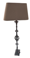 Tall Restoration Hardware Cast Metal French Balcony Baluster Lamp with Half-Shade | 48.75" Tall | Originally Retailed for Over $300!