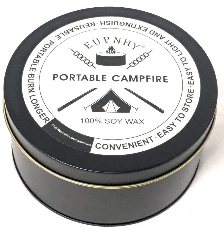 New Eupnhy Portable Campfire in Tin | 4.75" Diameter x 2.5" Tall