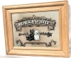 Vintage Black & White Scotch Whiskey Framed Mirrored Bar Sign | 15 5" x 12.5"