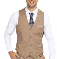New | XL Mens Button Up Vest With Front Pocket