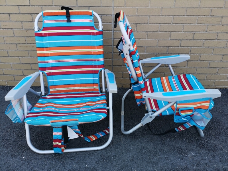 Pair of Portable Backpack Beach Chairs Rio Gear