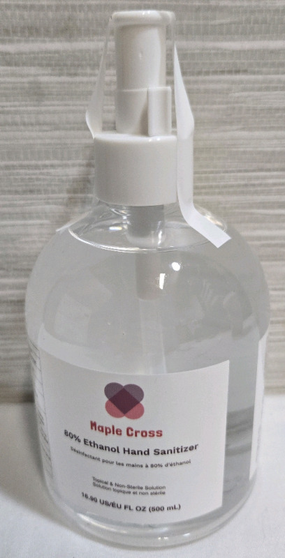 New Box Of 15 | Maple Cross 80% Ethanol Hand Sanitizer ( 500 ML Bottles )