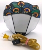Stunning Tiffany-Style Stained Glass Peacock Accent Lamp | 9.75" x 10.25" x 8" Tall - 5