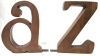 From A - Z Wooden Bookends | 8" Tall