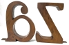 From A - Z Wooden Bookends | 8" Tall - 2