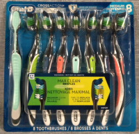New 8 pack Oral-B CrossAction Medium Toothbrush