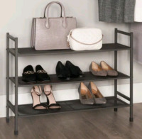 New Neatfreak | 3 Tier Stackable Metal Shoe Rack ( 12" x 30.25" x 3"