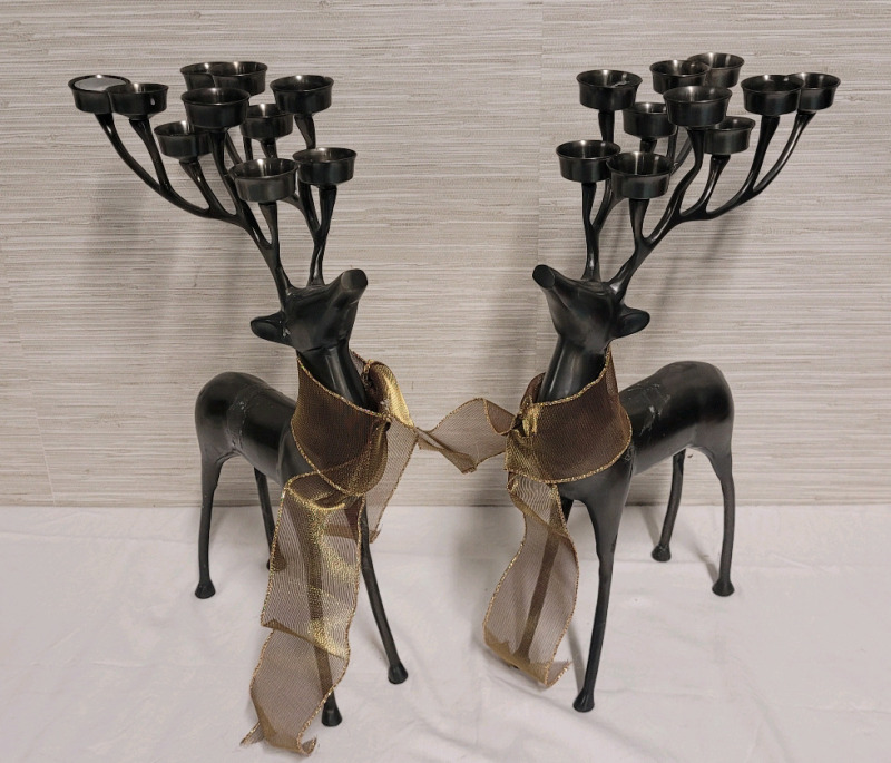 Stag Tealight Candle holder Home Decor . Stags measure 19.5" Tall