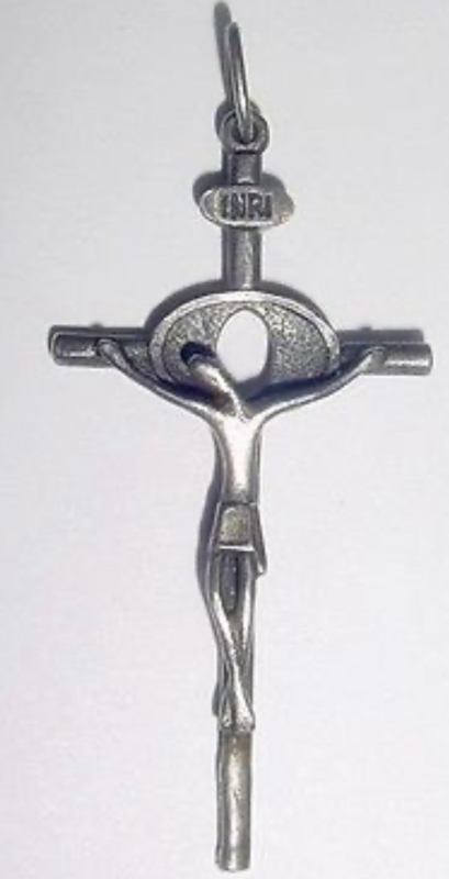 Vintage Sterling Silver Crucifix OTTAVIANA Modernist Italy