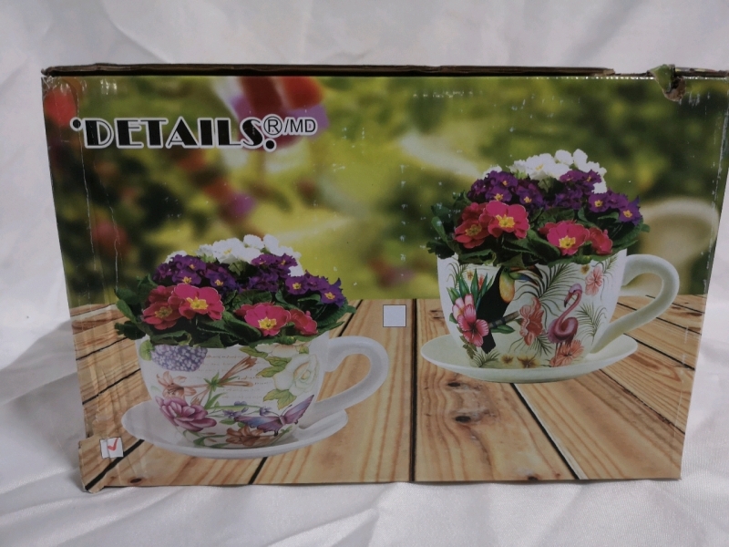 New Cup and Saucer Planter Set by Details