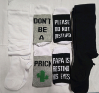 4 New Pairs | Of Socks | 2 Knee High, 1 Black and 1 White Pair | & 2 Comedy Socks Calf Height