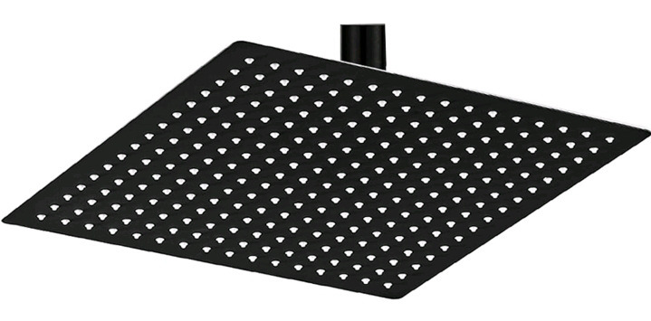 New | 12" Matte Black Shower Head