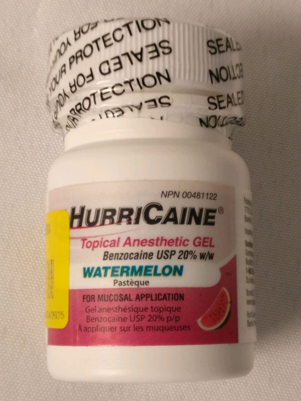 New HurriCaine Topical Anesthetic Gel - Watermelon - 1oz