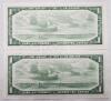 1954 Canadian One Dollar Bank Note , Two (2) Bank Notes - 2