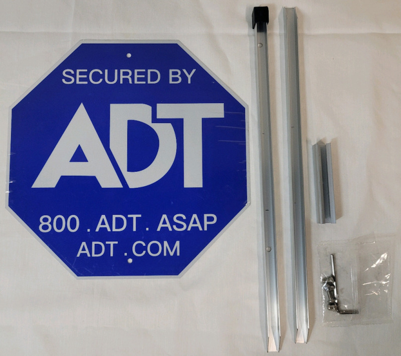 New - ADT Security Alarm Sign . Measures 9 3/4"×9 3/4"