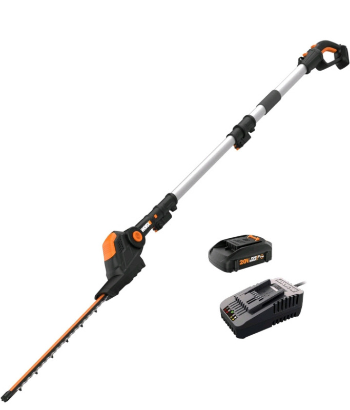 New | Worx 20V Power Share 2-in-1 20" Cordless Hedge Trimmer |Battery & Charger Included | Model # WG252 * Retails For $229.99 / Tested & Working *<br/>