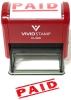 New VividStamp Large Red "PAID" Self-Inking Rubber Stamp | Stamped Area 1.75" x 0.75" l