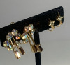 Vintage Earrings Brooch Crystals Rhinestones Some Sifned - 4