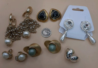 4 Pair of Vintage Earrings Included Vendome HMN and More Signed