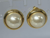 Wire Wrapped Vintage Bird Nest Brooch Faux Pearls Faux Pearl Earrings Pierced - 3