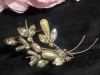 Vintage Amazing Baguette Navette Chaton Faux Pearl Brooch Spray - 2