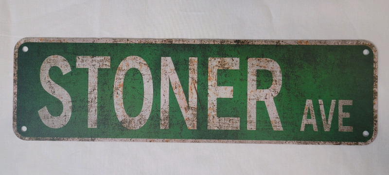 New - STONER AVE Double Sided Plastic Street Sign . Measures 14"×4"