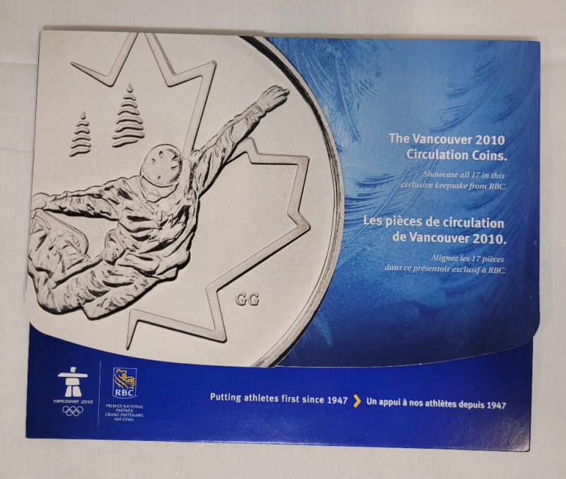 2010 Canadian Vancouver Olympic Quarter & Loonie Coin Set , Complete