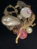 Outlandish Geko Faux Pearl Sequin Brooch - 5