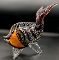 Sizeable Murano-Style Art Glass Fish Figure | 9.75" Tall