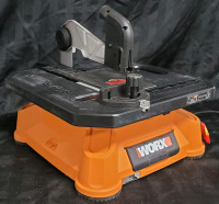 WORX BladeRunner X2 Portable Tabletop Saw , Model # WX572L . Tested Working . Rip Fence & Blades Not Included.