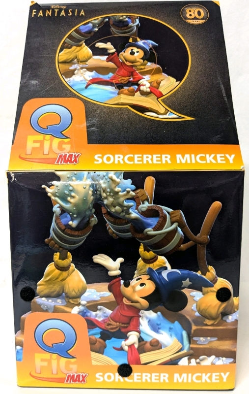 Disney Sorcerer Mickey Fantasia 80 Year Anniversary Q Fig Max Resin Figure | 7" Tall, 6.6" Diameter